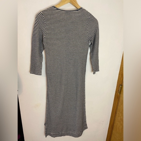 Anthropologie Postmark Striped Cotton Linen Henley Midi Tunic - Picture 8 of 11